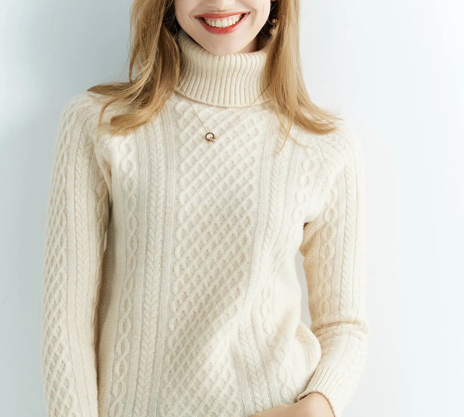 Суичър с класически Nordic Cable-Knit