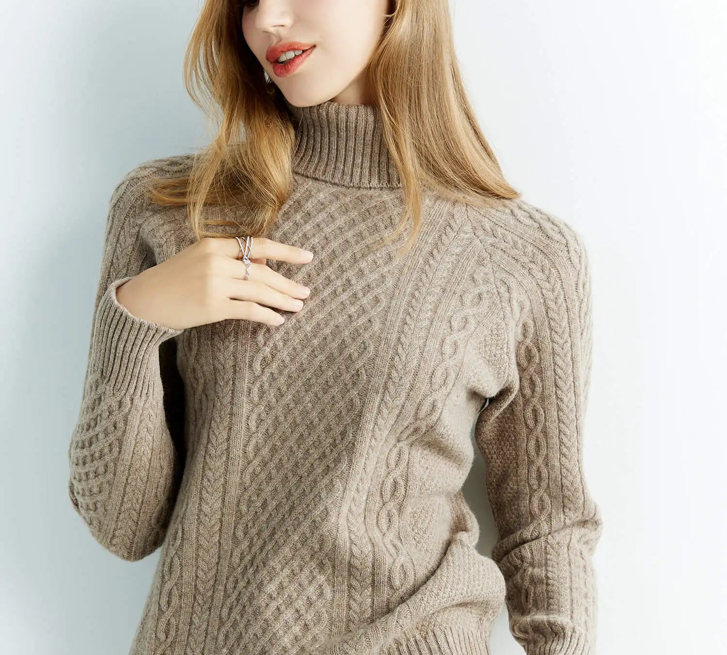 Суичър с класически Nordic Cable-Knit